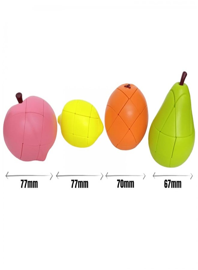 كيديتوس مكعبات كيديتوس السحرية بالفواكه: ليمون + إجاص + خوخ + برتقال، لعبة ألغاز مكعبات، ألعاب مسلية للأطفال، مجموعة من 4 مكعبات لتنمية الذكاء - Image 4